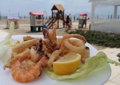 Frutti di mare in spiaggia